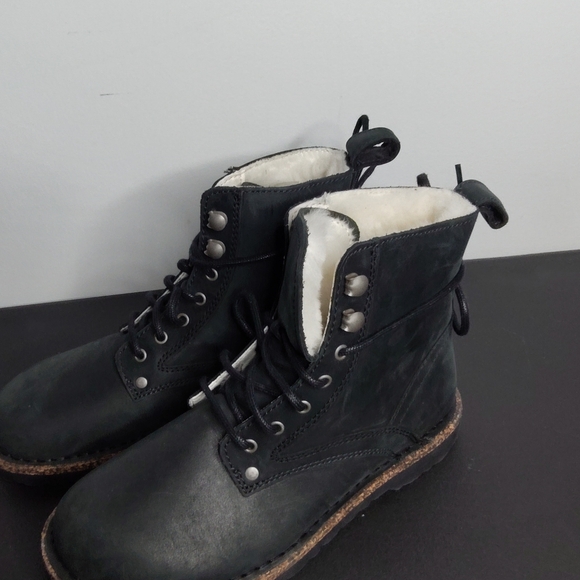 NEW Birkenstock Bryson Shearling Boots black Nubuck greasy leather size 36/5 - Picture 6 of 7